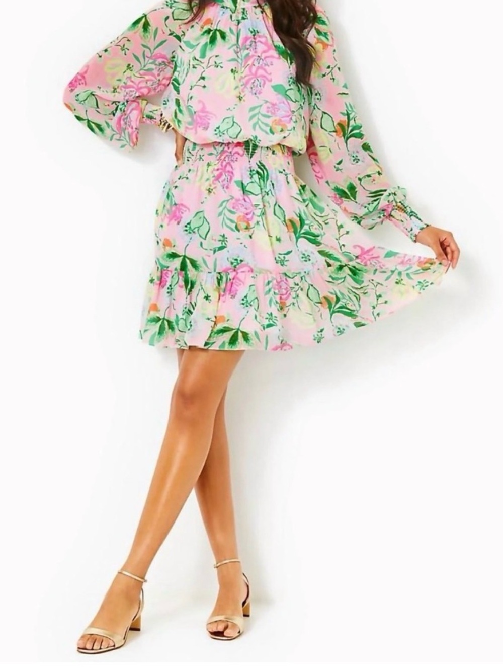 Lilly Pulitzer Ellielynn Long Sleeve Dress Size 10